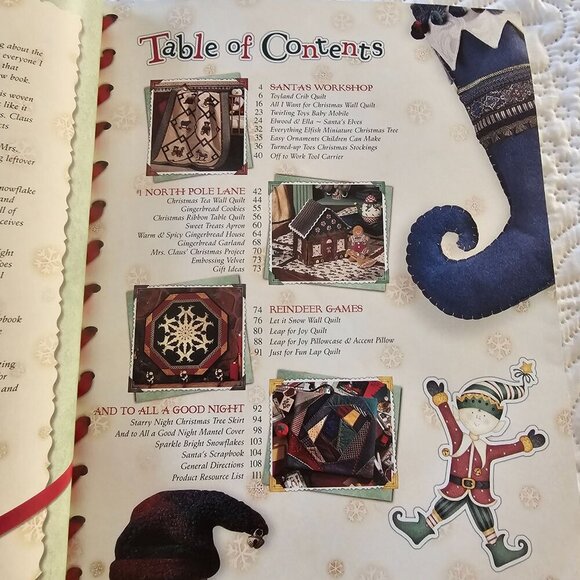 Debbie Mumm Quilts Santas Scrapbook Craft Book, 2001 Publication - Picture 2 of 7